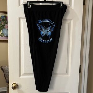 Beautiful Disaster Black Leggings